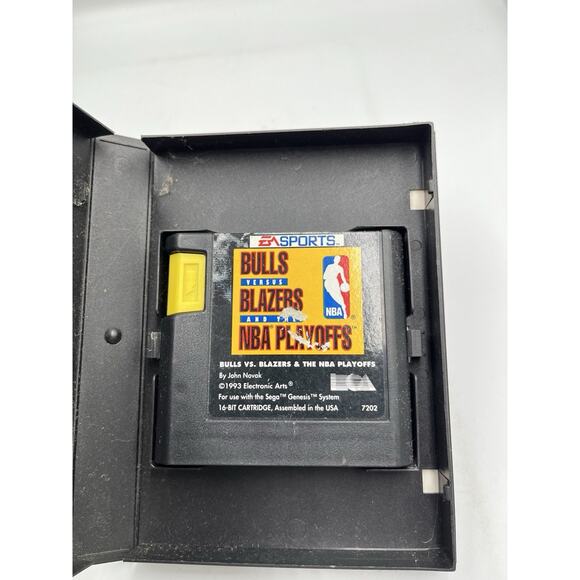 Bulls vs. Blazers and the NBA Playoffs (Sega Genesis, 1993) No Manual- Tested - Picture 5 of 8